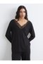 V-Neck Lace Detailed Women's Pajama Set