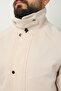 Textured Design Crop Jacket with Velvet Detail on the Collar - 4