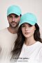 Unisex Turquoise 100% Cotton Gabardine Baseball Cap Hat