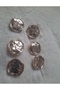 Metalized Wrinkled Button Gold Plated 2.5 cm 1 Pack 6 Pieces - 5