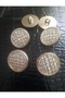 Metalized Straw Knitting Model Button Gold Plated 2.5 cm 1 Pack 6 Pieces - 3