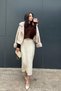 Women's New Season Elastic Waist Soft Textured Maxi Knitwear Skirt. Sun253 - 4