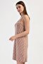 Women's Plus Size Thin Strap Lace Detailed Powder Pink Nightgown Tunic C5T9N2904 - 3