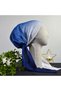Blue Translucent Cheesecloth Scarf Bonnet - Non-Slip, Anti-Sweat (Non-Slip)