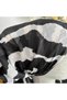 Black and White Zebra Cheesecloth Scarf Bonnet - Non-Slip Anti-Sweat (Non-Slip) - 3