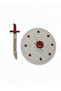 Set of 2 Wooden Swords and Shields - Osman-Themed Toy Set - with Moon, Star and Wolf Figures - 2