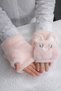 Cute Rabbit Figured Plush Gloves - 2