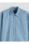 M1 Sezon Blue Regular Fit Gabardine Men's Shirt - 2