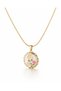 Pamina Colorful Flower Figured Steel Art Necklace