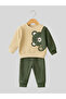 Baby Boys 2-Piece Embroidered Set with Different Sleeve Details in Cotton - 2