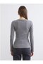 Artı-Store Women's Long-Sleeved Bodysuit with Cycling Collar, Made of Ribbed Knit Fabrics - 6