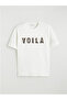 Lcw Vision Brown Crew Neck Printed Oversize Women's T-Shirt - 3