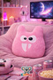 Embroidered Soft Lumbar Support Plush Pillow – for Car, Gaming, Office and Home - Lumbar Pillow - with Color Options - 5