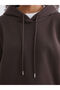 Brown Oversize Women's Thick Hoodie - 3