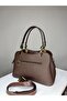 Women's Quilted Hand and Shoulder Bag with Gold Heart Key Accessory and Adjustable Strap - 5