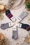 Women's Towel Winter Soft Textured Cotton Bootie Socks - 4 Pairs - Mixed Color/Pattern - 4
