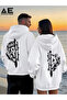 Unisex Lion & Lioness Printed Lover Combination Oversized Hoodie Set