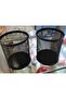 Tabletop Round Black Metal Pen Holder (2 Pieces) Ad78499