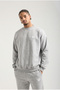 Unisex Basic Oversized Crew Neck Sweatshirt