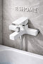 White Chrome Square 3-Piece Faucet Set Kitchen Faucet - Sink Faucet - Bathroom Faucet - 4