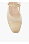 Women Textured Buckle Closure Sandals - 4