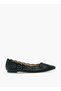 Women Scalloped Laser Cut Ballerina Shoes - 3