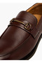 Men Textured Leather Loafers - 4
