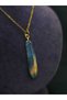 Bird Feather Steel Necklace Blue Yellow Colorful Star Enamel Embroidered Authentic Luck Symbol Yellow Steel Necklace - 8