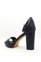 Black Color Thick Heel Platform Sole Women's Evening Dress Shoes between Sizes 36-40 - 4