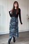 Asymmetrical Lined Chiffon Midi Skirt - 9