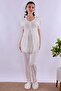 Effortt Ecru Maternity Maternity Pajama Set - 5