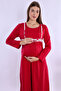 Effortt Cherry 100% Cotton Maternity Nightgown Set - 7