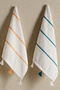 6-Piece Premium, Bohemian, Colorful, Tasseled and Striped Towel Set |   Hand, Face, Head Towel Set 50X85 cm - 8