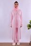 Cotton Piece Maternity and Breastfeeding Pajama Set with Hijab Effortt - Pink - 6