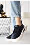 Chris Black Leather Lace-Up Sneakers - 4