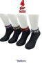 Black Stone Furry Women's Booties Socks 4 Pairs - 2