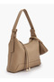 Textured Shoulder Bag with Pouch Charm - 2
