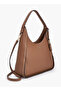 Textured Shoulder Bag with Zip Closure - 3