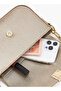 Textured Shoulder Bag with Button Closure - 7
