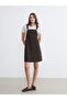Square Neck Strap Jean Salopet Dress