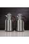 Vacuum Flask Set 1 L + 1 L Matt Nickel & Dark Brown