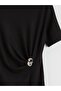 Mock Neck Buckle Detailed Dress - 7