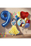 Snow White Concept 9 Year Old Birthday Balloon Set