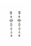 Silver Colored Stone Detailed Stylish Invitation Earrings-Geometric Premium Series - 3