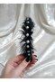 Black Feather and Beaded Crown -Bridesmaid Wedding Engagement Hair Accessory - 4