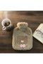 1Lt Brown Plush Thermal Hot Water Bag with Bow Tie Teddy Bear for Office Home Office Personal Care - 5