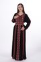 Ladies Printed Jalabiya - Full-Sleeve crepe Dress with belt and All Over Prints - 3