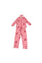 Girl's Buttoned Cotton Pajama Set - Eye Mask Included - 4