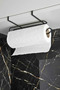 Black Metal Cabinet Napkin Holder under Shelf Snap-On Paper Towel Stretch Hanger Practical Kitchen Organizer - 2