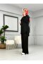 Sewn Detailed Sports Suit Black - 4